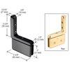 CRL PPH03MBL Matte Black Prima 03 Series Wall Mount Hinge
