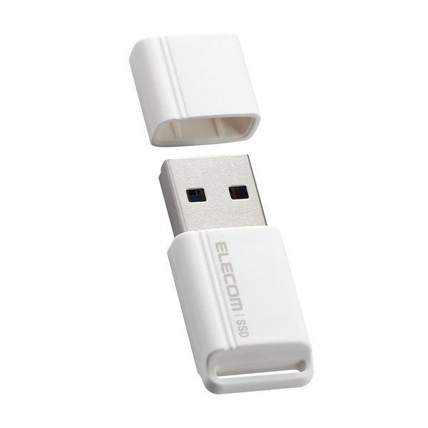 Elecom ESD-EXS0250GWH External 250GB USB 3.2 (Gen1) Small USB Flash Drive Type, White