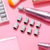 Minkissy 100Pcs Nail Sanding Bands Drum Sander 180 Grit Fine Grit Nail Art Sanding Bands Bit Nail Drill Manicure Sleeves File Refill for Fingernail Sanders White
