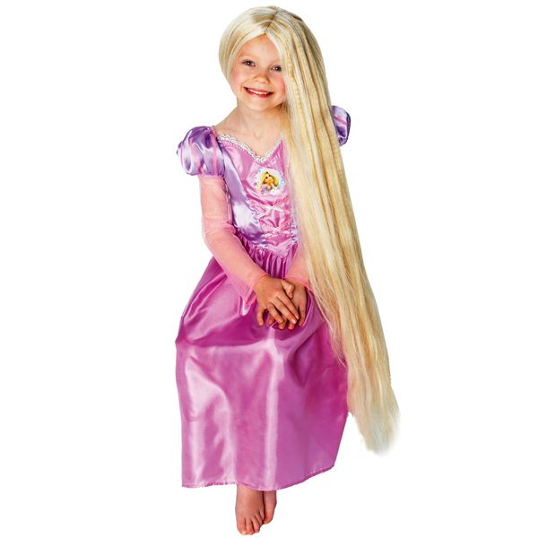 Generique - Lange Rapunzel Perücke für Kinder 80 cm blond