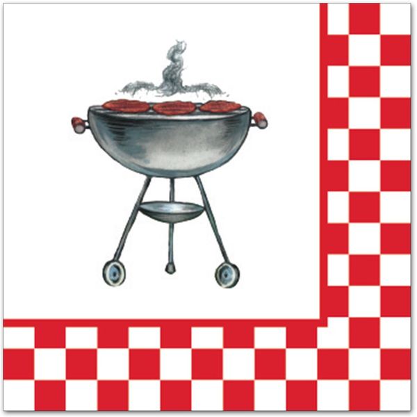 Creative Converting 18 Count 2-Ply Cocktail Napkins, Grillin' Classic