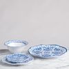 Q Squared Talavera Serving Bowl, 12-Inch, Melamine, Azul Blue
