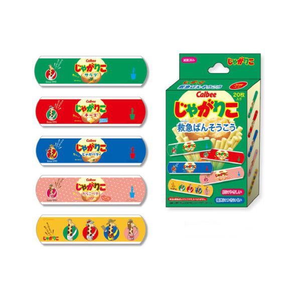 Japanese-made sweets series, first aid bandage, Jagariko, sweets, snacks, bandage, seal, wound tape, injury, travel, outing, outdoor goods, cute