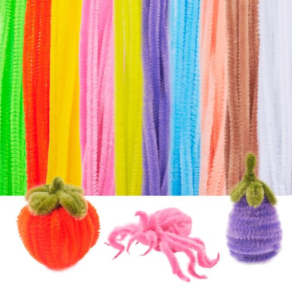 Fashewelry Pipe Cleaners Chenille Stems Mixed Color Thick Pipe Cleaners Craft for Art and Craft Supplies (Mixed Color-3)