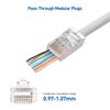 Cable Matters Pack of 100 Shielded RJ45 Passthrough Connector (Cat 6A Ends / Cat6A Connector / RJ45 Modular Plugs/Ethernet Plugs/Network Connector) for Solid or Stranded S/FTP Ethernet Cable