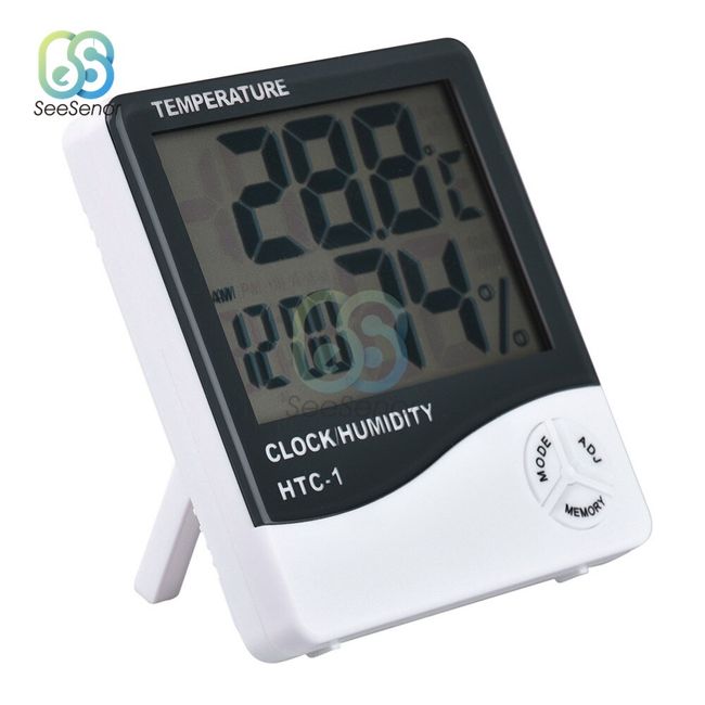 Wireless Digital Thermometer Hygrometer LCD Temperature Gauge Humidity  Meter Weather Station Alarm Clock Electronic Desk Clock - China Indoor  Outdoor Thermometer, Digital Thermometer