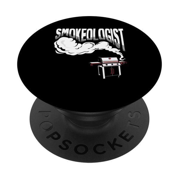 Smokeologist Funny Bbq Barbecue Grill PitDad Men PopSockets Standard PopGrip