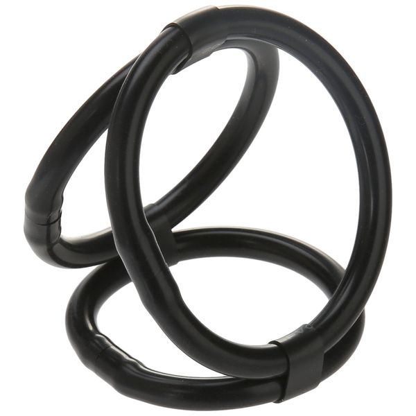 Trinity Vibes Easy Release Tri Cock and Ball Ring, Black (VF888)