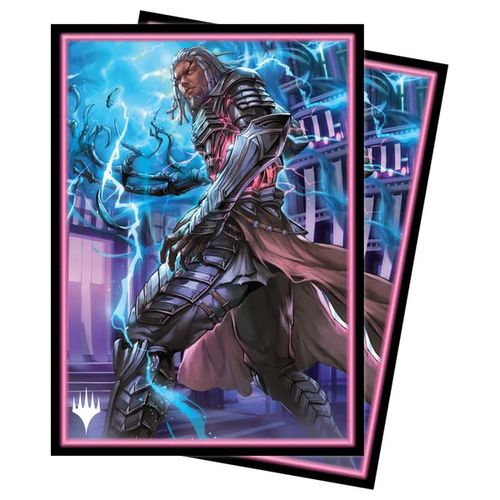 Ultra PRO Magic: The Gathering - Kamigawa Neon Dynasty 100ct Card Sleeves Featuring Tezzeret - Protect Your Cards with ChromaFusion Technology and Always Be Ready for Battle