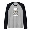 Grill Master Chef Skull Grillmaster Grilling Funny BBQ Raglan Baseball Tee