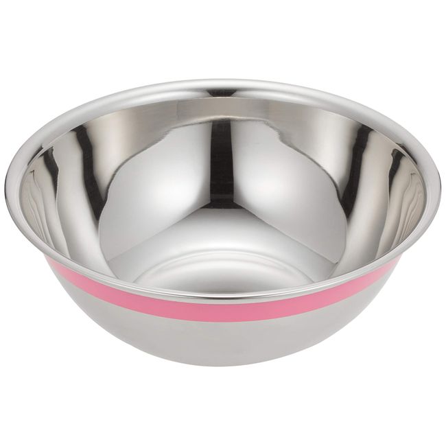 遠藤商事 18 – 8 Stainless Steel Color Line Ball 24 cm Pink abc8821