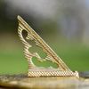 Polished Brass 'Rising Sun' Sundial