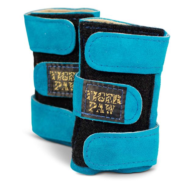 Tiger Paw Authentic Gymnastics Wrist Supports (Sold in Pairs)- Original Competition-Grade Gymnastics Wrist Guards, Wrist Support Braces, Adjustable, Made in USA Hand Wraps (Teal)