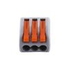 20Pcs Electrical Connectors Blocks 3 Way Spring Terminal Block Reusable Electric Cable Wire Connector