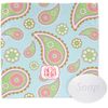 Personalized Blue Paisley Washcloth