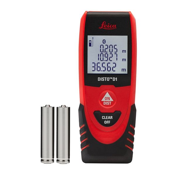 Leica Disto D1 Laser Distance Meter-40 Metre Range (843418), 3 V, Red/Black