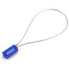 50pcs Numbered Security Cable Seals Tamper Proof Steel Wire Cable Tags Pull-Tite Trailer Seals Cable Ties-Strap (Blue)