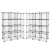 2X 12 Cubes Storage Rack Kitchen Shelving Metal Wire Shelf Storage Organizer