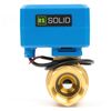 1" Brass Motorized Ball Valve - 2 Wire Auto Return, 9-36V AC/DC with 2 Indicator Lights, Normally Closed
