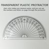 10Pcs Clear Measurement Protractor Useful Math Plastic Protractor Durable 180 Degrees Protractor Solve Math Problem for Homework Technical Students Protractor