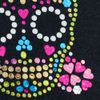 [Spangle] Sequin Motif (Skull, Colorful Pink), Iron On, S Size