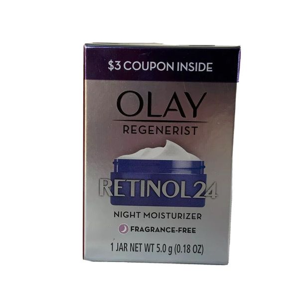 Olay Regenerist Retinol 24 Night Moisturizer Trial  Lot Of 2 Face Cream 0.18oz