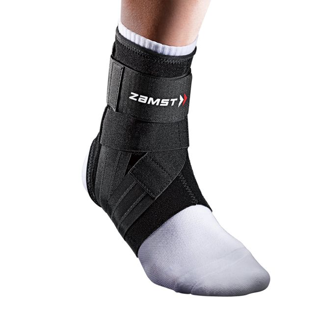 ZAMST A1 Ankle Supporter, For All Sports, Basketball, Volleyball, Tennis, Foot Joints, Fixed, M Size, For Left Foot, Black 370812