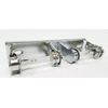 Dual Roll Chrome Self-Lock Open Bath Tissue Dispenser Georgia Pacific New