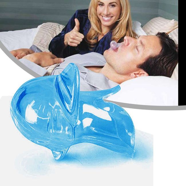 Silicone Anti Snoring Mouthpiece Tongue Mouth Device Sleep Apnea Aid Stop