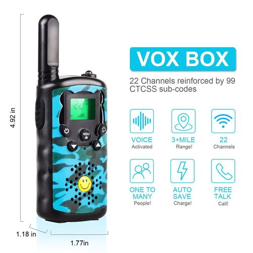 Walkie Talkies for Kids Adults,3 Mile Long Range, 22 Channel 2 Way Radio & Handheld Kids Walkie Talkies,Best Gifts for Boys & Girls Adults for Outdoor Adventure (Camouflage)