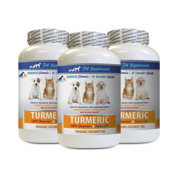 cat joint care - DOG CAT COCONUT & TURMERIC - turmeric supplements cats 3B