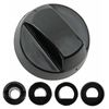 SPARES2GO Universal Gas Fire Trouser Press & Storage Heater Black Control Knobs (Pack of 6)