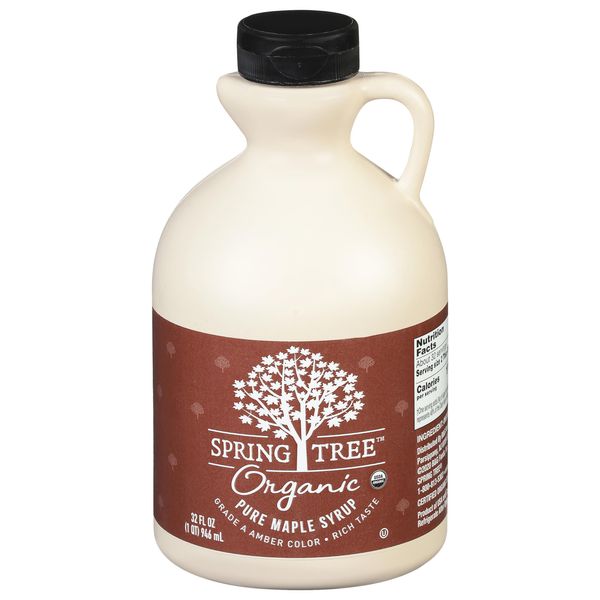 Spring Tree Certified Organic Pure Maple Syrup, Grade A, 32 Ounce