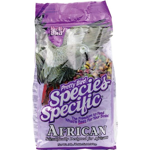 Pretty Bird Premium African Bird Food 3 Pounds for Conures and Medium Birds