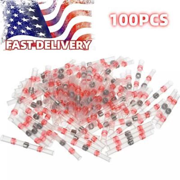 Solder Seal Wires Connectors 100pcs 22-18 AWG Waterproof Heat Shrink Connector