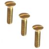 8-32 x 1-1/4" Solid Brass Oval Head Machine Screws Slotted Drive Quantity 50