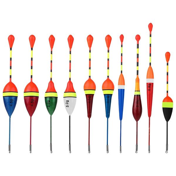 OIGWBPH 10pcs Posen Angeln Set angelzubehör Set Posensortiment als Schwimmer Laufposen für Friedfisch Pose und Forellen Posenset als Angelzubehör und Schwimmerset