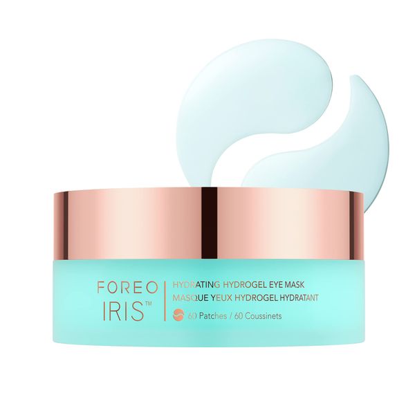 FOREO IRIS Hydrating Hydrogel Eye Mask - Dark Circles Under Eye Treatment for Women & Men - Puffy Eyes Treatment - Hydrating & Refreshing - Vegan - All Skin Types - 60 Under Eye Patches