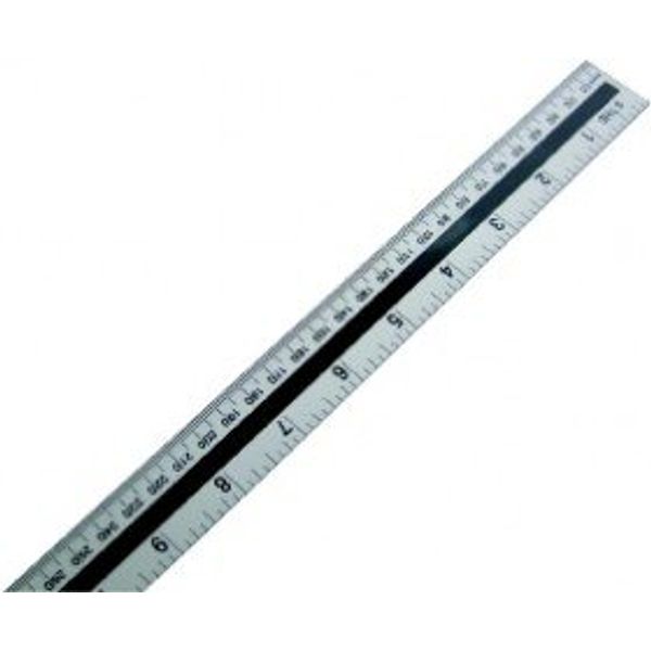 One Metre metal ruler with metric and imperial scale