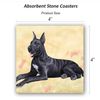 E&S Imports Ceramic Coaster - Great Dane Black (1)