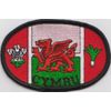 Welsh Dragon Cymru Embroidered Oval Patch Badge