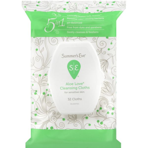 SUMMERS EVE ALOE LOVE CLEANSING WIPES 32CT 
