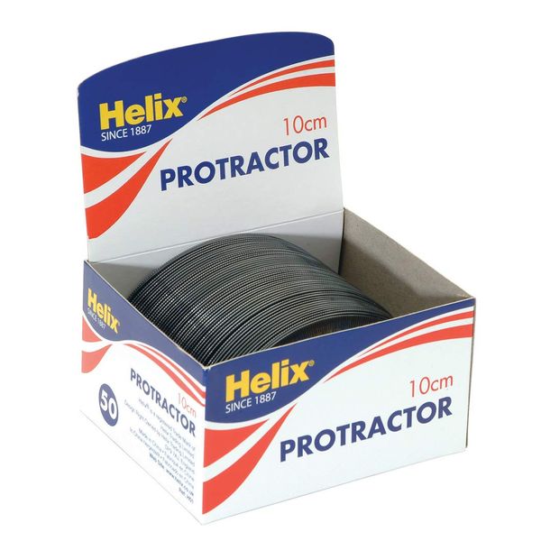 Helix 10cm 180 degree Protractor (Box of 50)