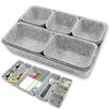 Felt drawer organiser,Drawer Organiser Set,Stackable Storage Boxes,Eco-Friendly Makeup Drawer Organiser,Felt Basket for Desk,Dressing Table,Bedside Table