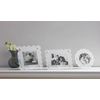 Mud Pie Square Scallop Acrylic Frame; 4 1/2" Dia