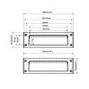 QCAA Solid Brass Mail Slot, with Solid Brass Interior Back Plate, 10" x 3", Matte Black, 1 Pack, Made in Taiwan