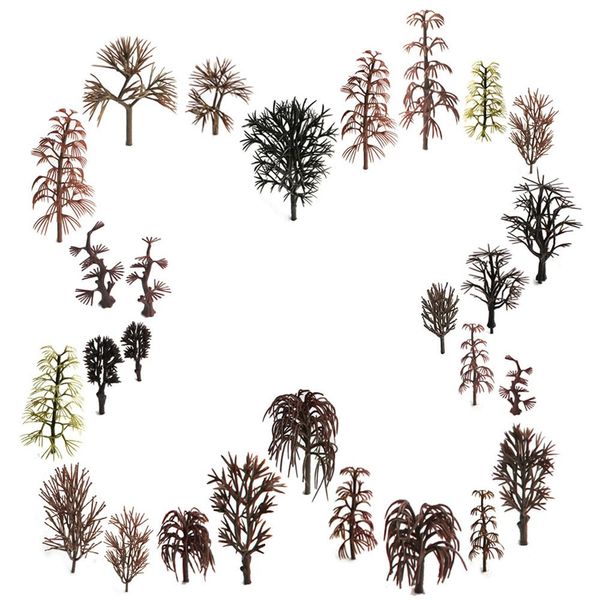 29pcs Mixed Model Trees Without Leaves 1.5-5.5 inch(4-14 cm), OrgMemory Ho Scale Trees, Diorama Supplies, Model Train Scenery, Miniature Trees, Model Railroad Scenery with No Bases