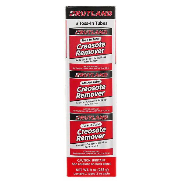 RUTLAND Creosote Remover Toss-In Canisters, Fireplace Cleaner, 3 Pack NEW