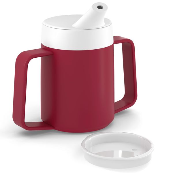 JFA Supplies 2 Handles 165ml Red Adult Drinking Mug/Drinking Cup/Sippy Cup/Non Spill Cup