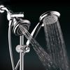DreamSpa Instant Mount Drill Free Adjustable Slide Bar 3 Way Shower Head Combo